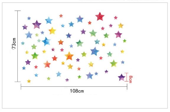 Decal sao sắc màu